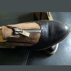 Brunate Italian zippered Oxford loafers